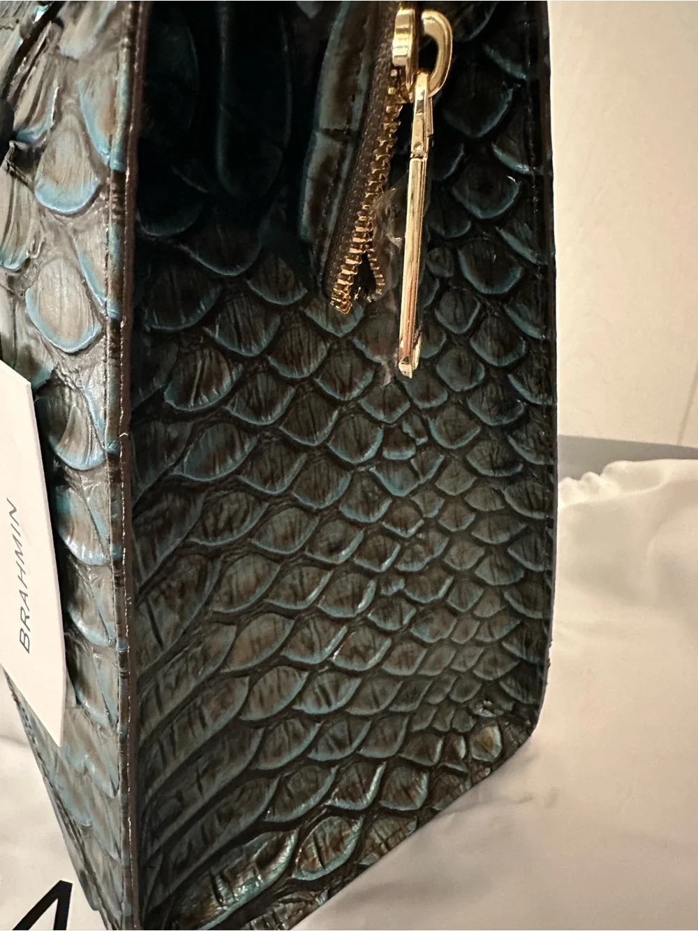 Brahmin Bird of Paradise Brasilia Large Caroline Leather Satchel